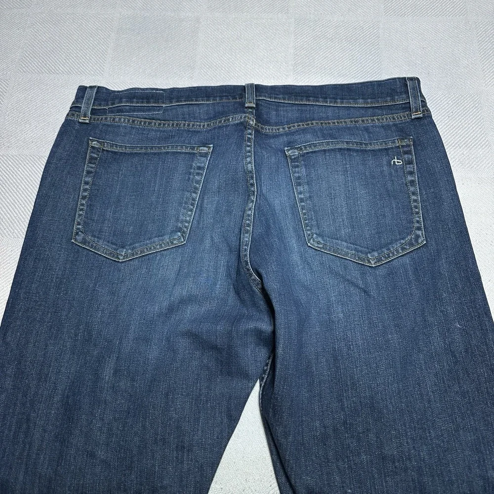 Rag & Bone Fit 2 Slim Jeans 38x29** Button Fly USA Made Denim‎ Dukes Medium Wash - Picture 9 of 16